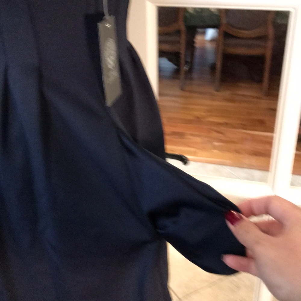 5🌟 Vince Camuto Navy Dress w POCKETS - Picture 4 of 8